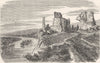 EURE. Ruines du Chateau-Gaillard, aux Andelys 1881 old antique print picture