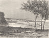 FINISTERE. Douarnenez 1881 old antique vintage print picture