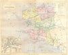 FINISTERE. Departement du; plan de Quimper 1881 old antique map chart