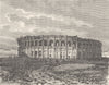 GARD. Arenes de Nimes 1881 old antique vintage print picture