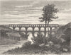 GARD. Pont du 1881 old antique vintage print picture