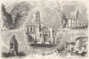 Hte GARONNE. St Sauveur; Labarthe; Toulouse; Gaudens 1881 old antique print