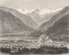 HAUTE-GARONNE. Vallee de Luchon 1881 old antique vintage print picture