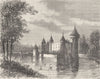 FRANCE. Gironde. Chateau de Montesquieu 1881 old antique vintage print picture