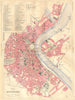 GIRONDE. Plan de Bordeaux 1881 old antique vintage map chart