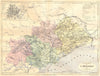 MONTPELLIER. Departement de L'Herault; plan 1881 old antique map chart