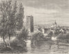 INDRE. Issoudun 1881 old antique vintage print picture