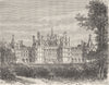 LOIR-CHER. Chateau de Chambord 1881 old antique vintage print picture