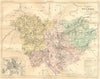 HAUTE-LOIRE. Departement de Hte; plan du Puy 1882 old antique map chart