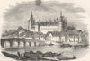 LOIRET. Pont de Gien 1882 old antique vintage print picture
