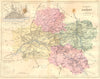 LOIRET. Departement du; plan D'Orleans 1882 old antique vintage map chart