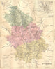 HAUTE-MARNE. Departement de Hte; plan Chaumont 1882 old antique map chart