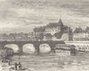 MAYENNE  1882 old antique vintage print picture