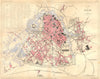NORD. Plan de Lille 1882 old antique vintage map chart