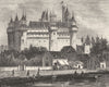 OISE. Chateau de Pierrefonds 1882 old antique vintage print picture
