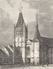 ORNE. Eglise St-Martin, a Laigle 1882 old antique vintage print picture