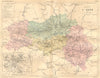 ORNE. Departement L'; plan D'Alencon 1882 old antique vintage map chart