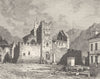 HAUTES-PYRÉNÉES. Pyrenees. Luz. Eglise Templiers 1882 old antique print
