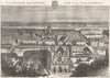 RHÔNE. Lyon 1883 old antique vintage print picture