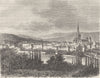 SAÔNE-LOIRE. Saone-. Autun 1883 old antique vintage print picture
