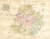SARTHE. Departement de; plan du Mans 1883 old antique vintage map chart
