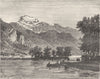 HAUTE-SAVOIE. Lac d'Annecy 1883 old antique vintage print picture