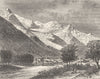 HAUTE-SAVOIE. Vallee de Chamonix le mont Blanc 1883 old antique print picture