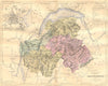 HAUTE-SAVOIE. Departement de; plan D'Annecy 1883 old antique map chart