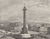 FRANCE. Seine. Place de Bastille 1883 old antique vintage print picture