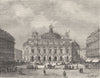 PARIS. Seine. Theatre de I'Opera 1883 old antique vintage print picture