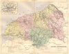 FRANCE. Departement de Seine-Inferieure; Rouen 1883 old antique map plan chart