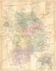 SEINE-MARNE. Departement de; plan Melun 1883 old antique map chart