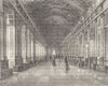 VERSAILLES. Seine-Oise. Galerie Glaces chateau 1883 old antique print picture