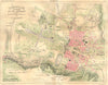 VERSAILLES. Parc Trianons Depot Guerre 1883 old antique vintage map plan chart