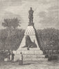 DEUX SEVRES. Statue Denfert-Rochereau St-Maixent 1883 old antique print
