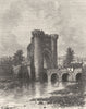 DEUX-SÈVRES. Parthenay 1883 old antique vintage print picture