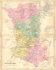 DEUX-SÈVRES. Departement-; plan de Niort 1883 old antique map chart
