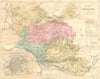 VAUCLUSE. Departement de; plan D'Avignon 1884 old antique map chart
