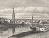 VENDÉE. Vendee. Fontenay 1884 old antique vintage print picture