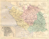 VENDEE. Departement de; plan Roche-Sur-Yon 1884 old antique map chart