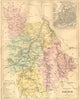 VIENNE. Departement de; plan Poitiers 1884 old antique vintage map chart