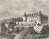 HAUTE-VIENNE. Chateau de Rochechouart 1884 old antique vintage print picture