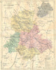 HAUTE-VIENNE. Departement de Hte; plan Limoges 1884 old antique map chart