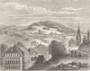 VOSGES. Plombieres 1884 old antique vintage print picture