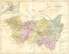 VOSGES. Departement; plan D'Epinal 1884 old antique vintage map chart