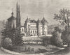 YONNE. Chateau de Chastellux 1884 old antique vintage print picture