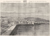 ALGERIA. Algiers 1884 old antique vintage print picture