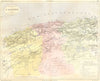ALGERIA. Carte Generale de L'Algerie 1884 old antique vintage map plan chart