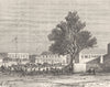 SENEGAL. Afrique. Place du Gouvernement, a Goree 1884 old antique print