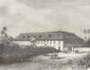 CAYENNE. Amerique. Hotel du Gouvernement a 1884 old antique print picture